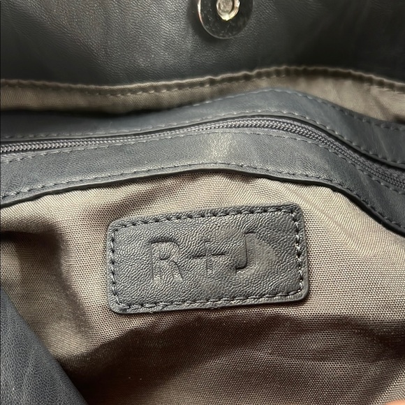 R+J Black Hobo Vegan Leather Women's Bag - Picture 8 of 12